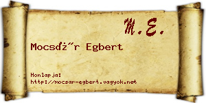 Mocsár Egbert névjegykártya